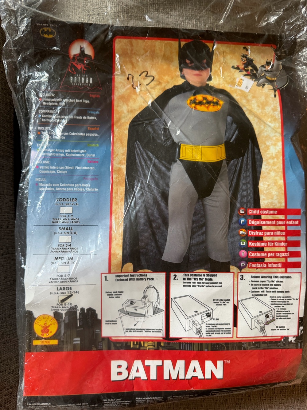 Batman Kids Costume Halloween Play Dress Up